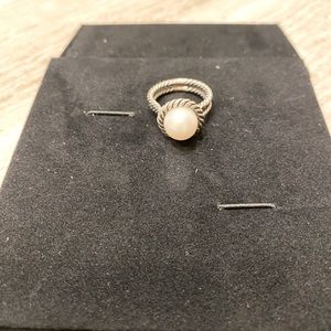 David Yurman Sterling Silver Pearl Ring
